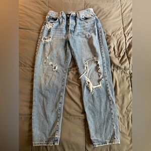 Distressed Mom Jeans